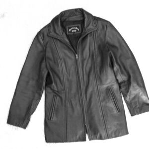 Leather Coat, Womens Size L